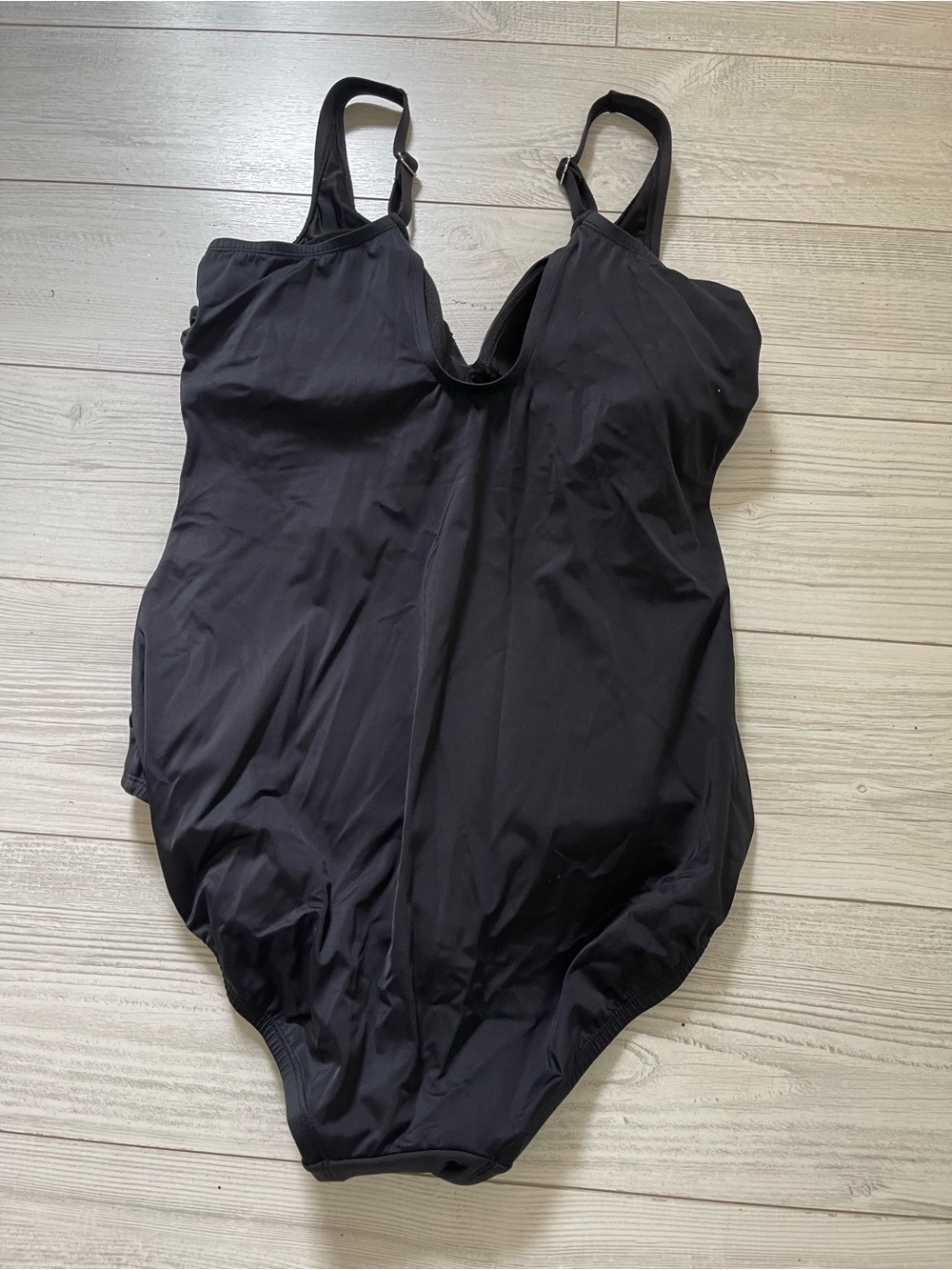 Miradonna by Miraclesuit Classic Black Wrap Front One Pice Swimsuit Size 14 - Picture 4 of 8